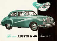 Austin A40 Somerset USA sales brochure cover 1952