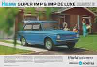 Hillman Imp Super de Luxe Mk2 sales brochure cover 1968