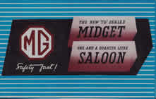 MG 1250 saloon + Midget TD brochure cover 1950