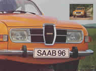 Saab 96 V4 sales brochure cover 1975