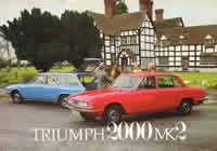 Triumph 2000 Mk2 sales brochure cover 1973